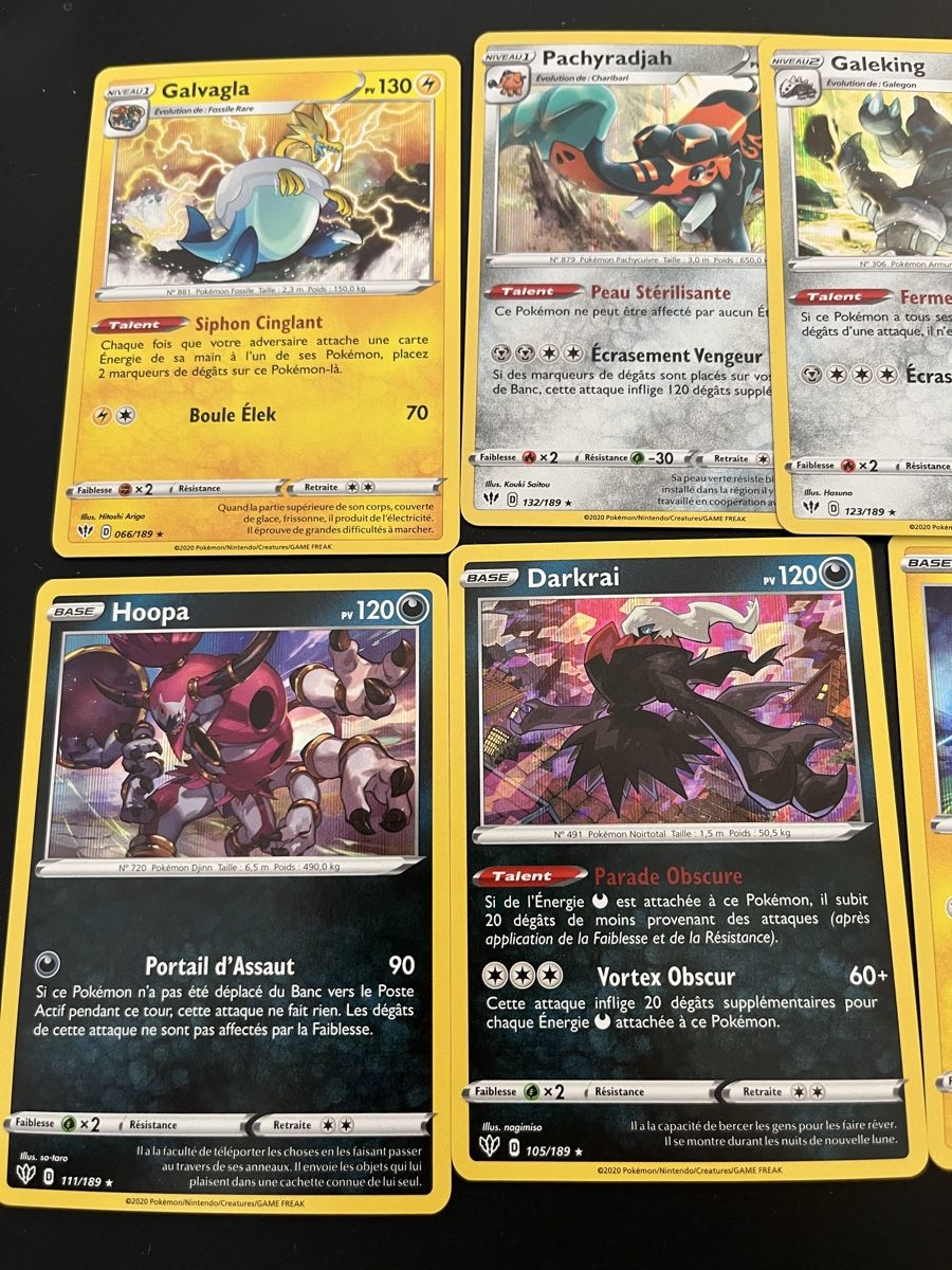 11 cartes Pokemon holographique Ténèbres Embrassées FR (Neuf (Voir ...