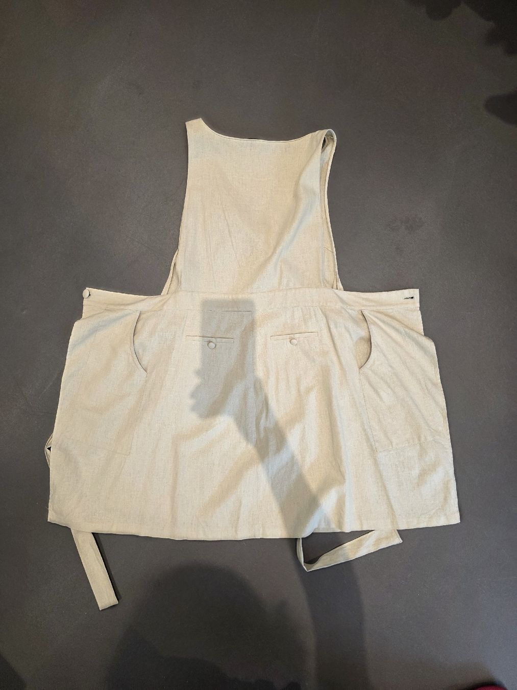 Vestiti: schickes Leinenkleid mit Wickeleffekt – Nuovo (secondo la descrizione) da Zürich venduto da ANU-AnimalsNeedUs 1