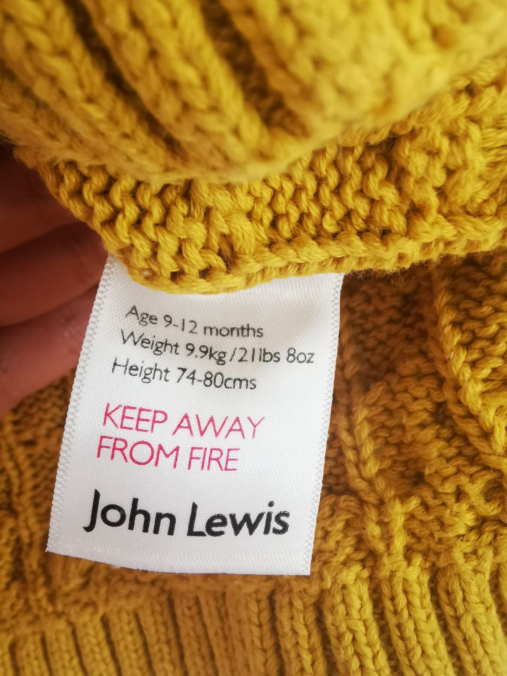 Giacche & Cappotti: Kinder Strickjacke John Lewis senffarbe Grösse 92 – Usato da Niedergösgen venduto da lil_s6k8 5
