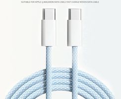 iPhone15 pro(Max)15(Plus)-Câble de données tressé C à C 60W
