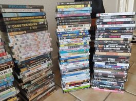 Lot de DVD, environ 300 pièces.