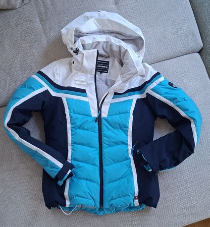 Icepeak Skijacke, Damen Blau Weiss Grösse 36, Neuwertig