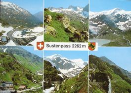 6-Bild-AK SUSTENPASS Steingletscher