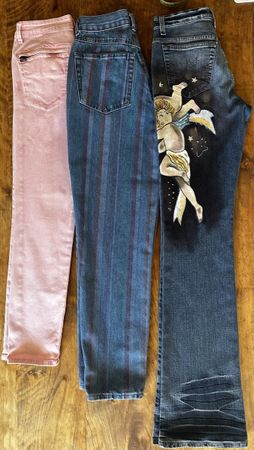 Lot de 3 pantalons jeans Armani, Angelo Marini T.34 