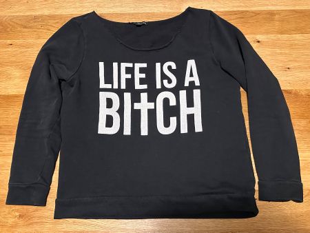 Cooler Pullover mit Print - Life is a Bitch Grösse S
