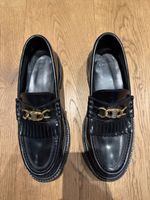Celine Black Leather Loafers, Size 38.5, Great Condition!