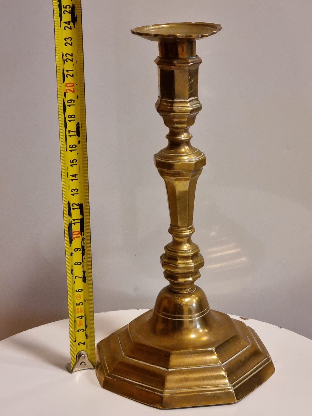 Kerzenständer: Vintage Messing Kerzenständer 24 cm achteckig – Gebraucht aus Scharnachtal von devin03 4