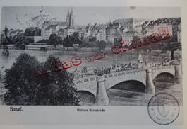 Basel Rheinbrücke anno dazumal