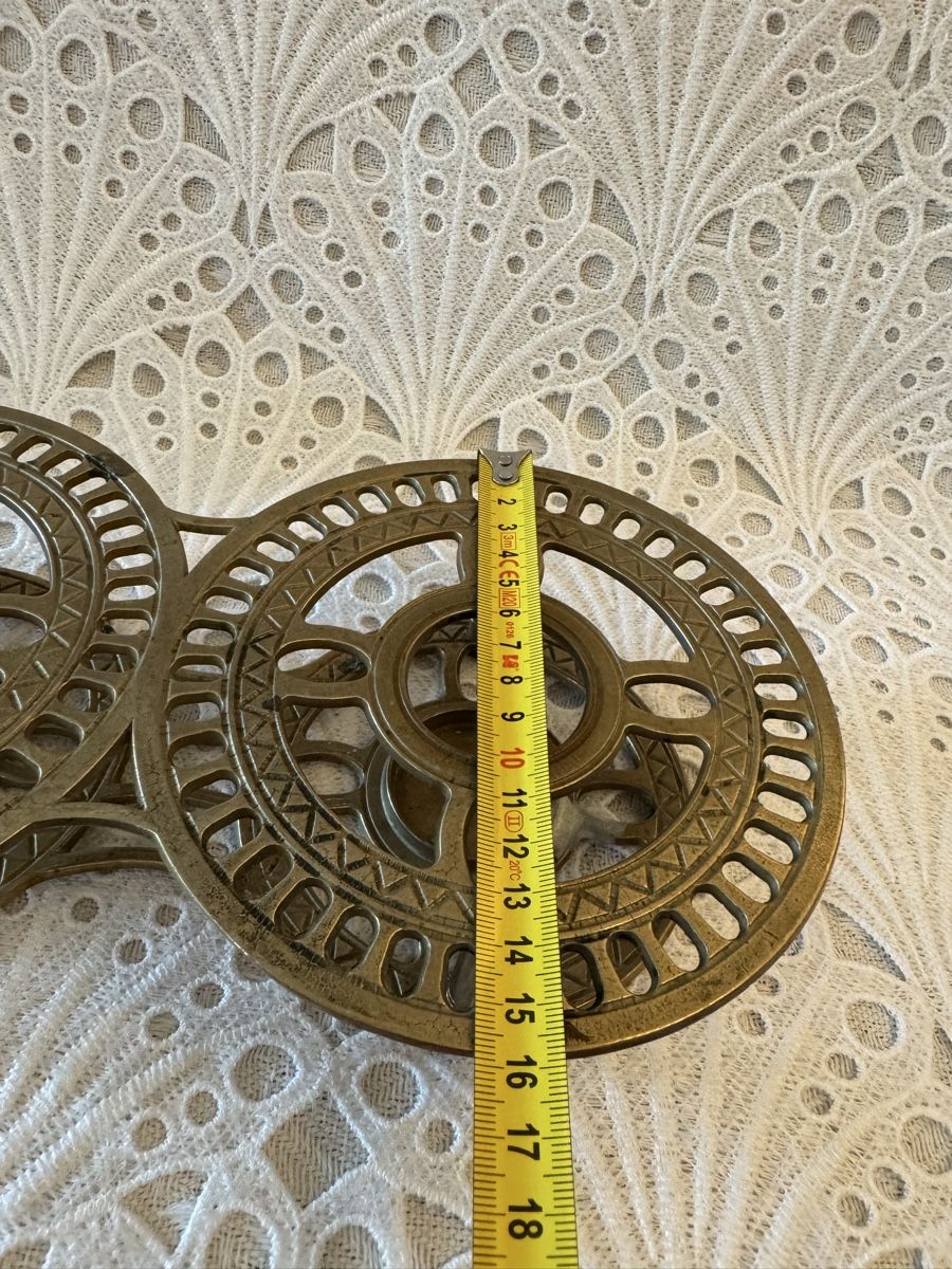 Sottobicchieri: Vintage Messing Doppelt Stövchen Topfuntersetzer 31cm – Usato da Frenkendorf venduto da Only1 7