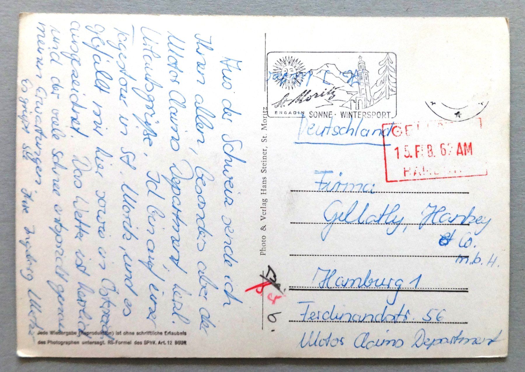 Cartes postales: St. Moritz – Défectueux à Fétigny par Billy2miny 1