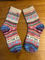 Neue Nordic Socken mit Muster und Herzen, one size