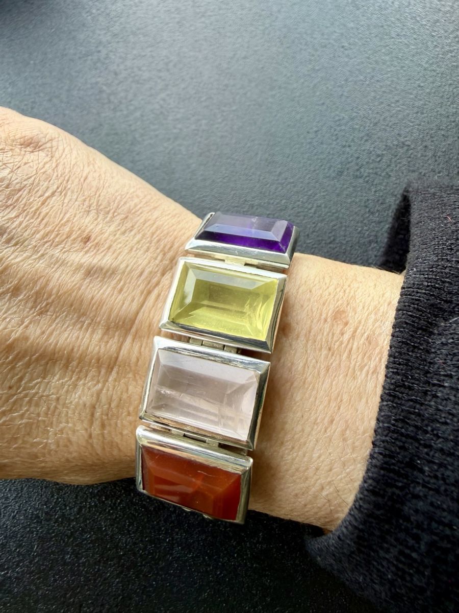 Bracciali & Braccialetti: Armband Silber mit Halbedelsteinen – Usato da Biel/Bienne venduto da karin.fleischer