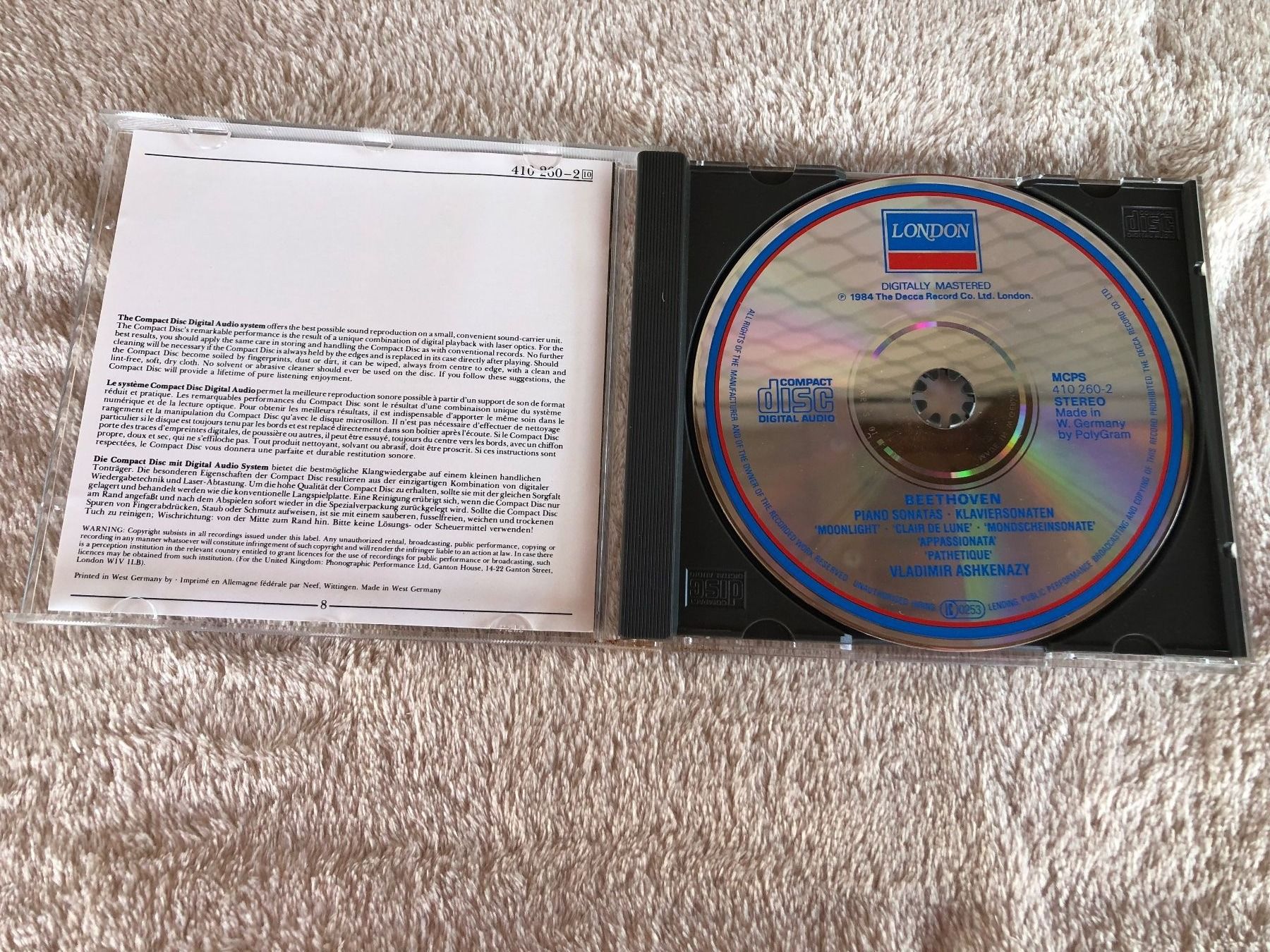 CD: Beethoven: Moonlight Sonate, CD, Ashkenazy – Usato da Schübelbach venduto da Dolly990_2 1