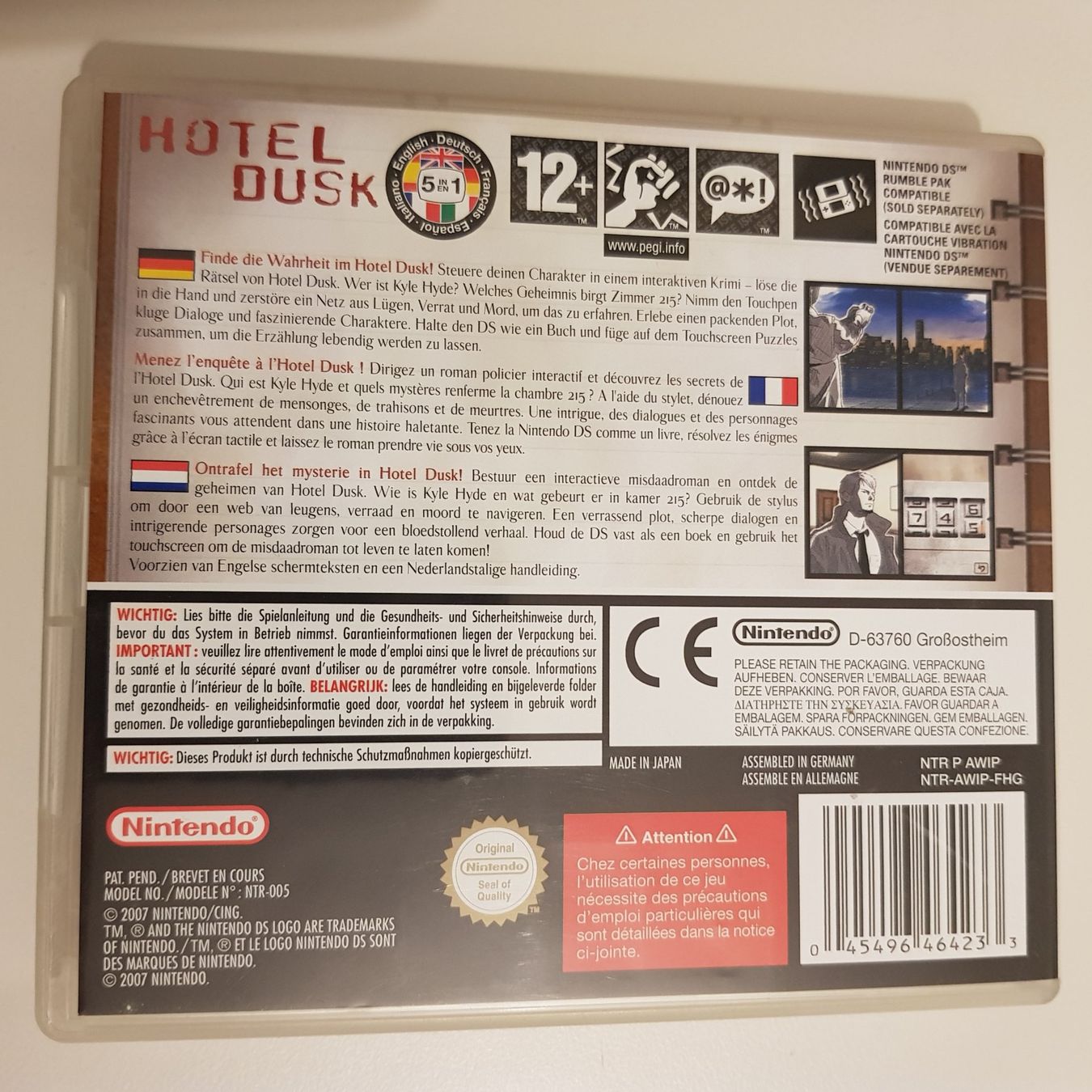 Nintendo Giochi: Hotel Dusk: Room 215 /DS – Usato da Münchenstein venduto da 2DGames 1