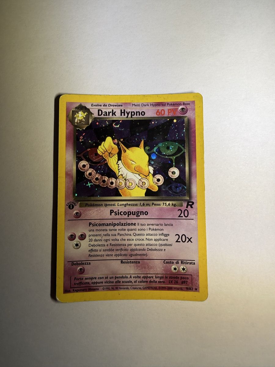Pokémon Carte collezionabili: Dark Hypno 9/82 Set 1 Holo italian – Usato da Lugano venduto da ktm_7jr7