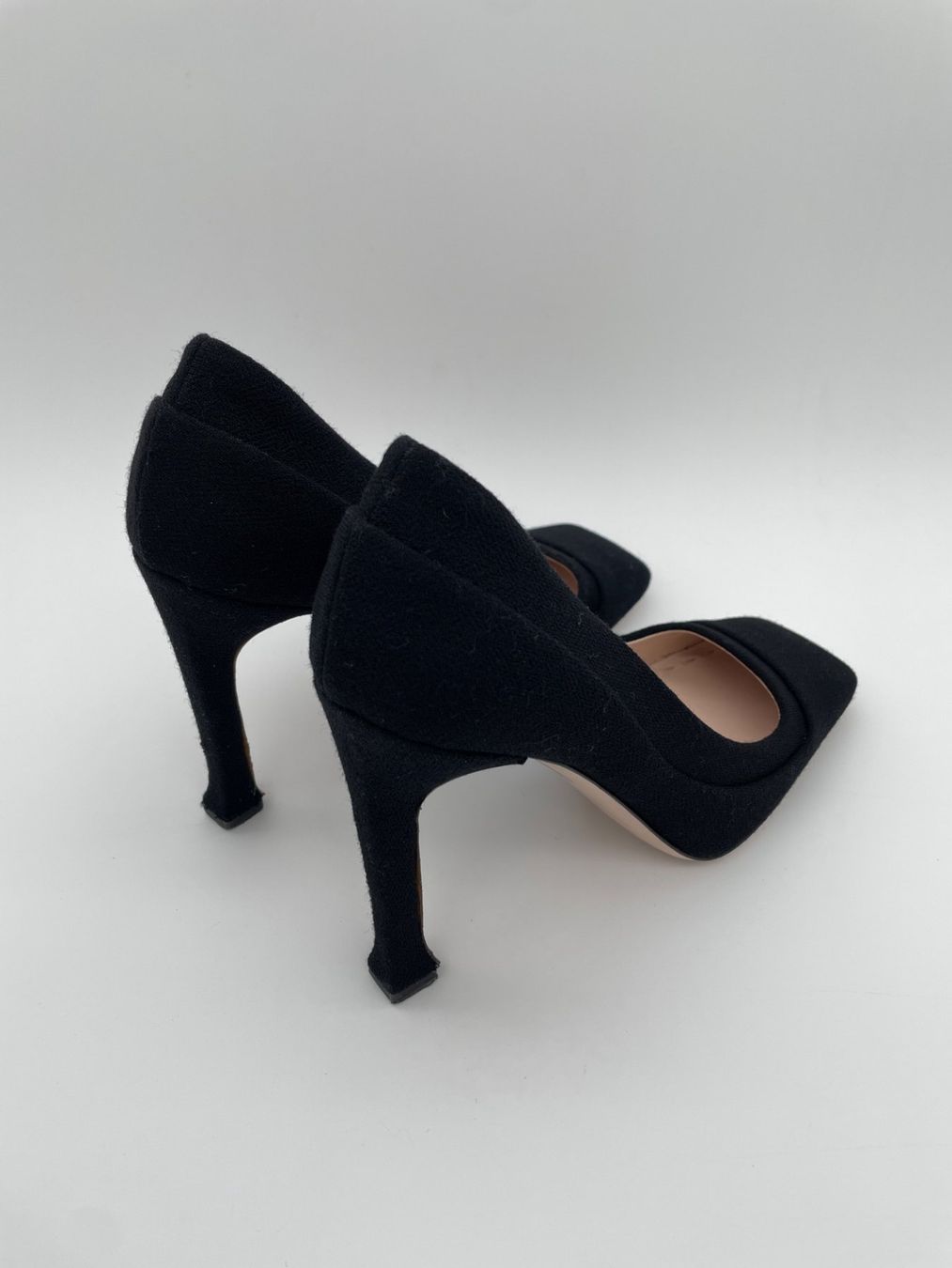 Miu Miu Scarpe da donna: Miu Miu Square Toe Canvas Pump EU 39.5 Schwarz – Usato da Zürich venduto da shoe_shop 3