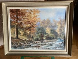 Tableau d'Erica Rosset, la rivière Areuse.