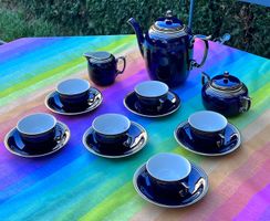 Echt Kobalt Jlmenau Kaffeeservice  ca.1934-1949