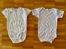2er Set Baby Kurzarm-Bodys Gr. 80 (H&M Bio-Baumwolle)