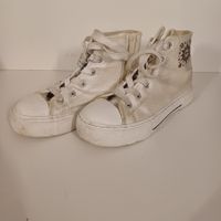Baskets montantes blanches taille 35 bon état