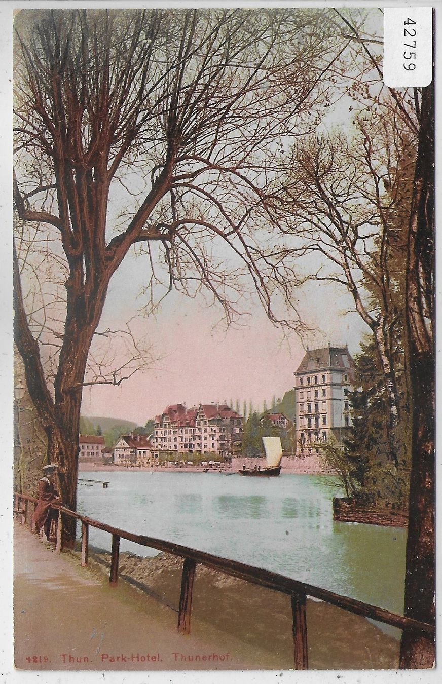 Cartoline postali: Thun - Park-Hotel - Litho – Usato da Ettingen venduto da Kartenplanet