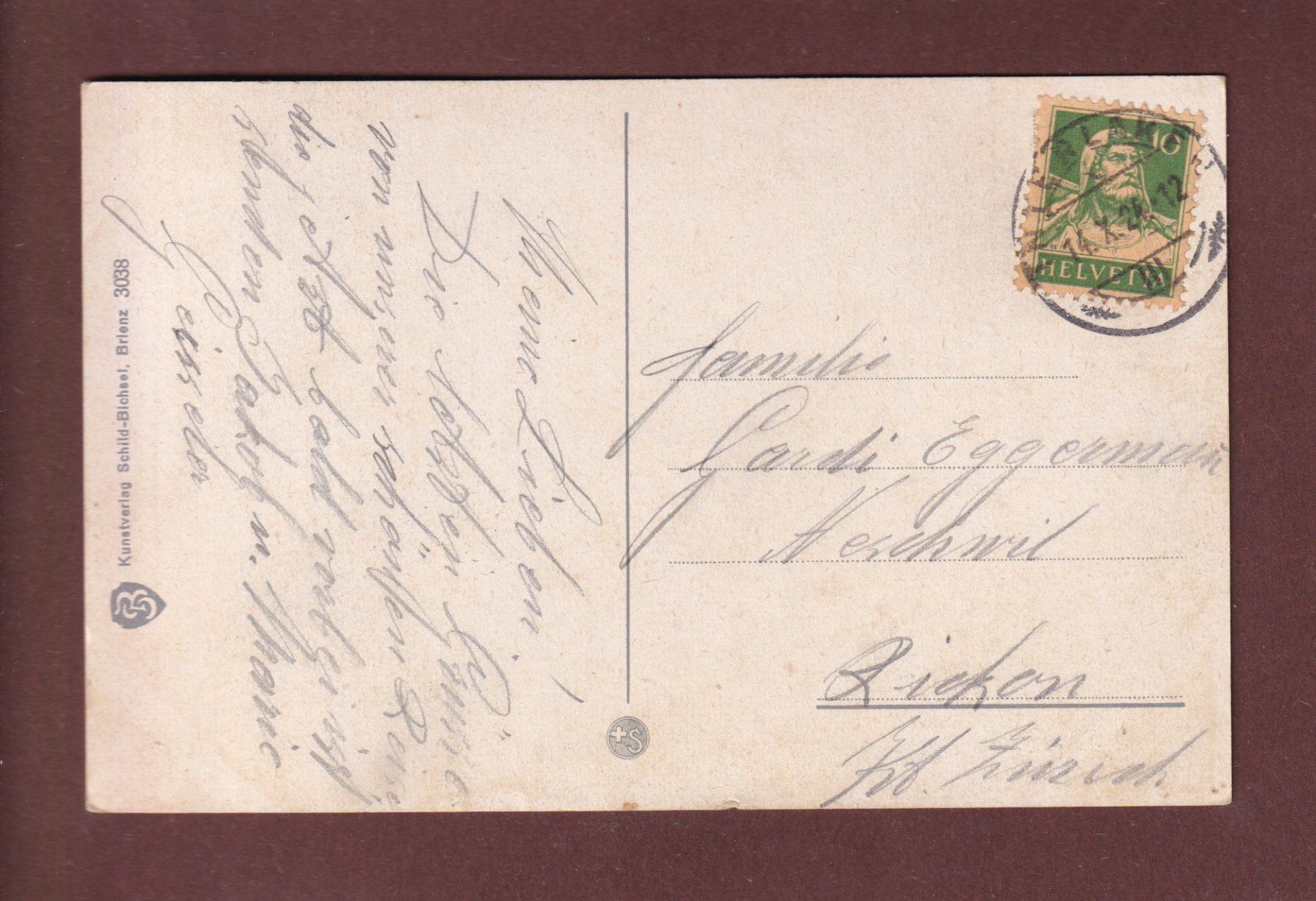 Cartoline postali: INTERLAKEN - Höheweg - 1924 – Usato da Pully venduto da nicecards-shop 1