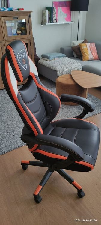 Gamingstuhl GAMBORG schwarz orange Kaufen auf Ricardo