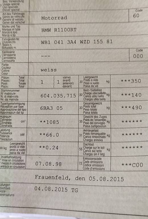 BMW Touring: BMW K11 EX POLIZEIMOTORRAD ZUG – Usato da Arbon venduto da Michal7 2