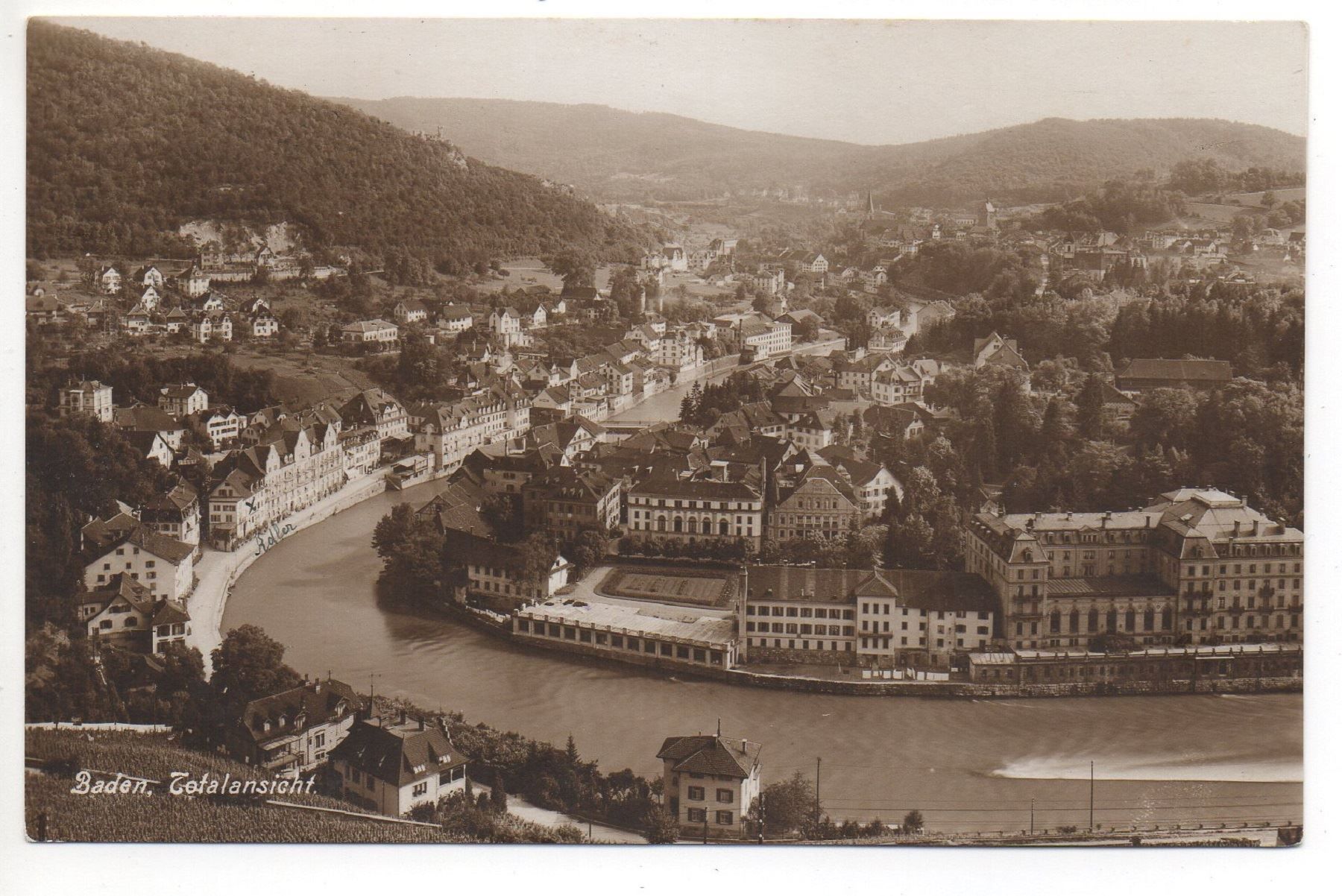 Cartes postales: BADEN Totalansicht – D'occasion à Jona par philajona