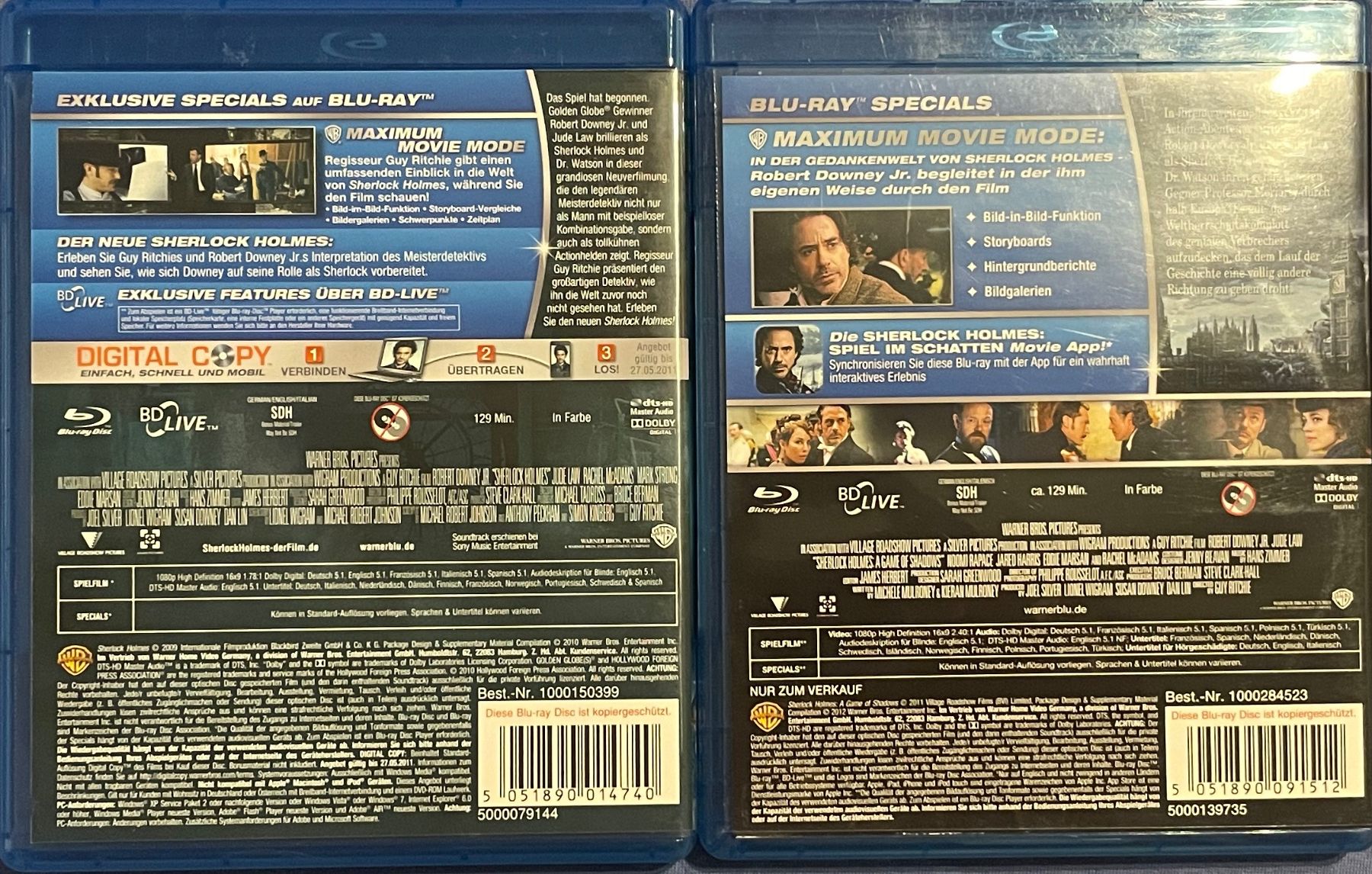 Alle DVDs: Sherlock Holmes 1 + 2 – Gebraucht aus Waldenburg von Gonzo8 1