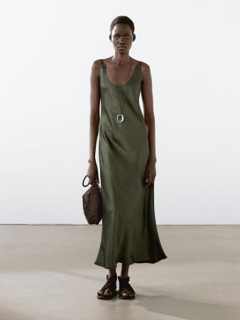 Massimo Dutti metallic dress