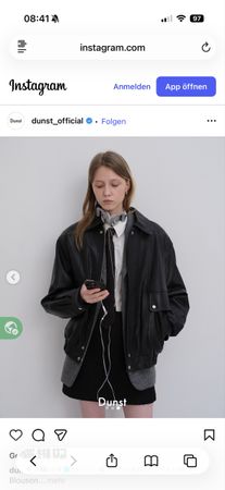 Original Dunst Oversized Leather Jacket, size S