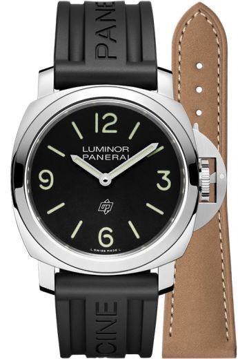 Panerai Uhren: Panerai Luminor Base Logo – Neu und originalverpackt aus Cheyres von Helvetic-Watches