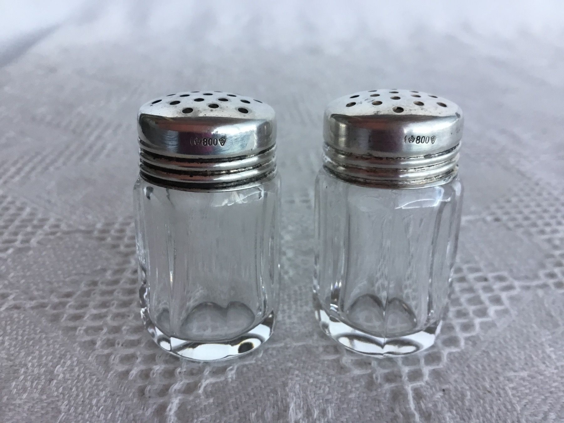 Set di tavolo e panche: Antikes Salz und Pfeffer Silber 800 – Usato da St. Gallen venduto da chamilla 6