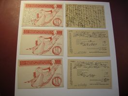 6 POSTKARTEN, AB 15.V.07 HOCHDORF, 4 stk gelaufen