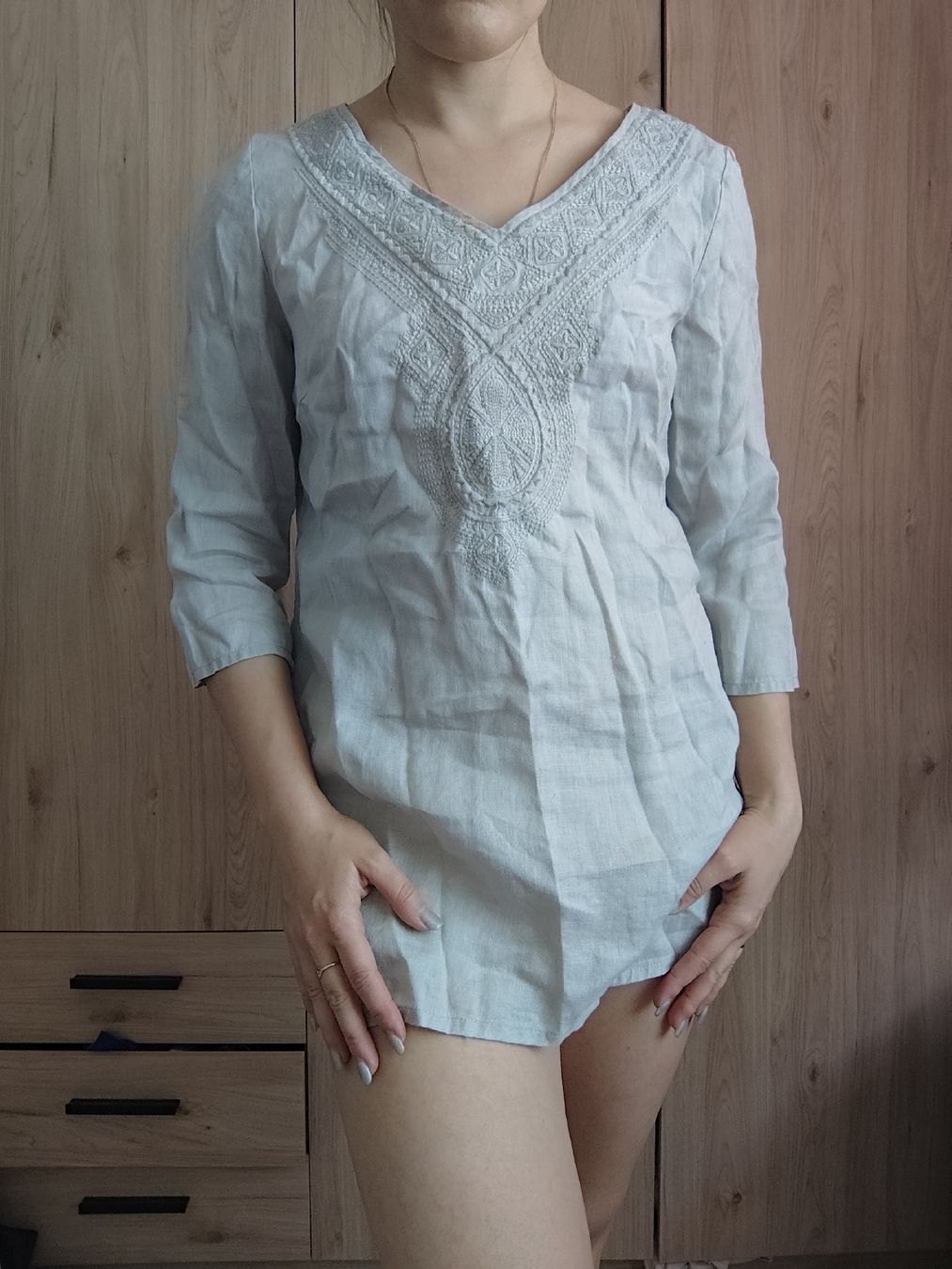 Top: Maddison Linen leinen Tunic Top 38 – Usato da Mägenwil venduto da VintageGirly 2