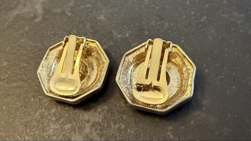 Clips D'oreilles Vintage Années 80 Plaqué Or - PM, Paris, Occasion