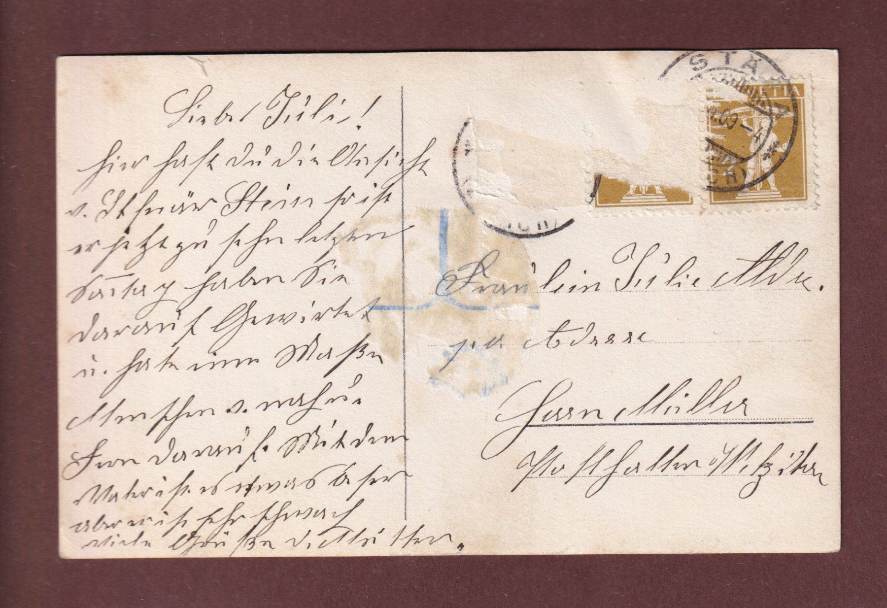Ansichtskarten: Foto - Am SEE - Stempel Stäfa 1909 – Gebraucht aus Pully von nicecards-shop 1