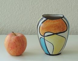 Vase décor Haïti, design Bodo Mans pour Bay, années 1960-70