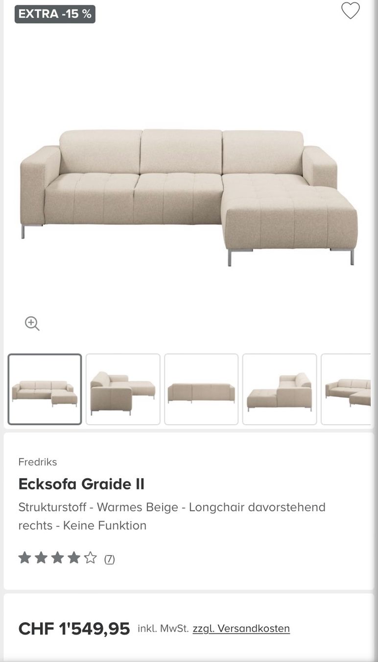 Divani: Ecksofa Graide ll – Usato da Haldenstein venduto da Gigathlon4 1