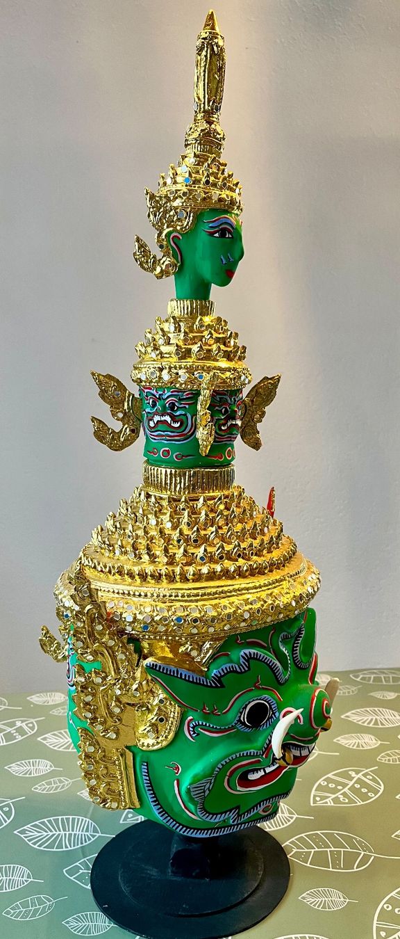 Tutte le decorazioni: Thai Khon Maske Deko / Farbe Grün – Usato da Uffikon venduto da san123day 6