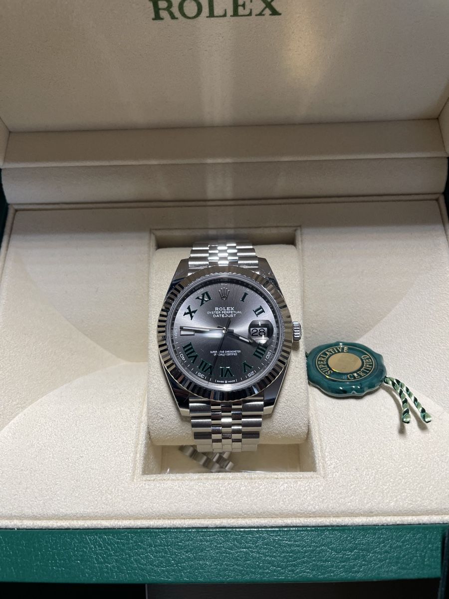 Rolex Uhren: Rolex Datejust Wimbledon 41mm – Gebraucht aus Münchwilen von raf_nj7t