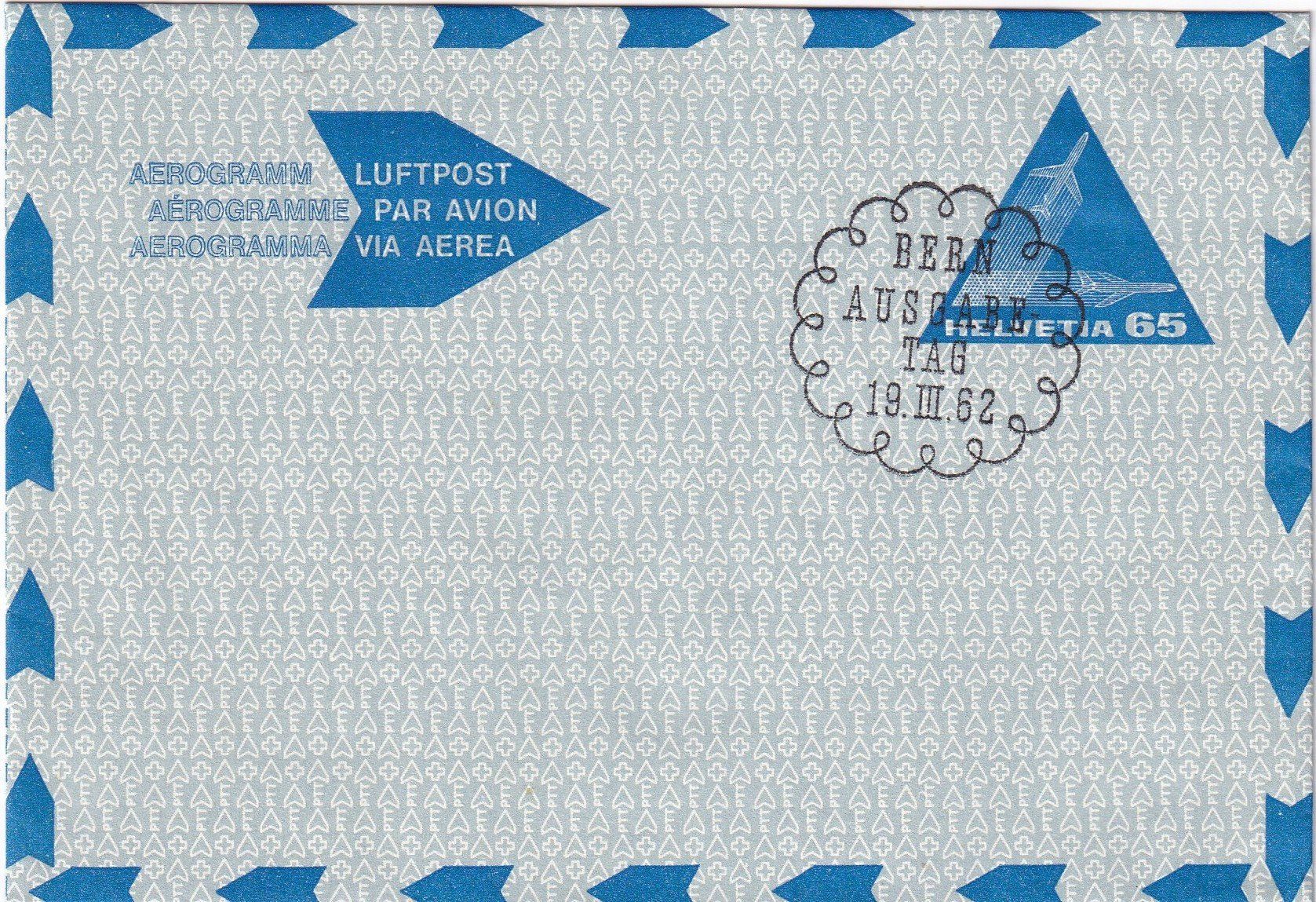 Tutti i francobolli: CH 1962, Aerogramm Luftpost postfrisch + FDC – Nuovo (secondo la descrizione) da Castione venduto da Rx-stamps 2