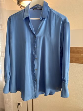 Bluse Zara blau Grösse M guter Zustand