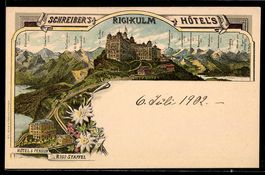 Litho Rigi-Kulm, Hotel Pension Rigi-Staf