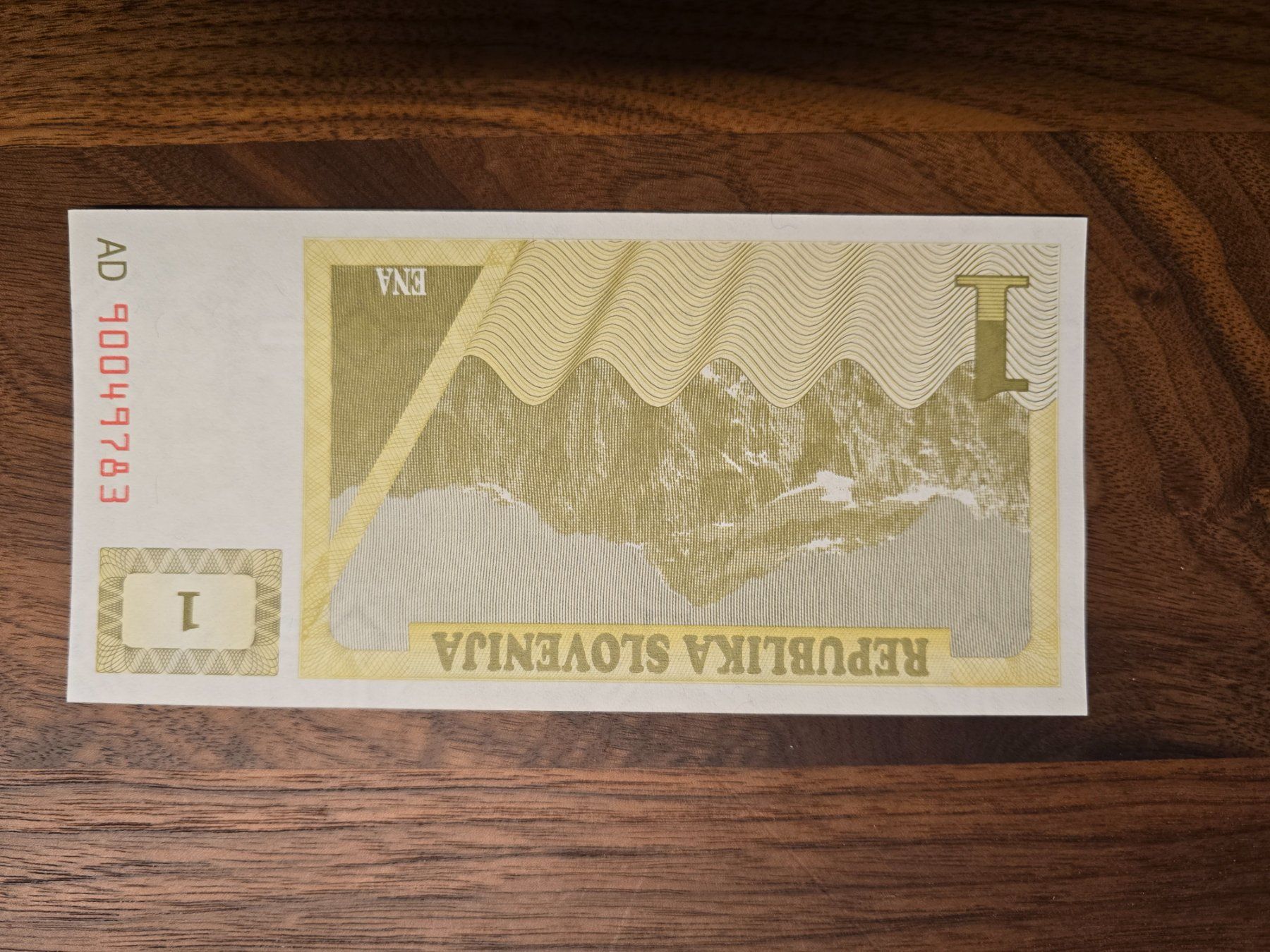 Banknoten: Slovenien 1 Tolar Banknote – Gebraucht aus Büttikon AG von Amineah 1