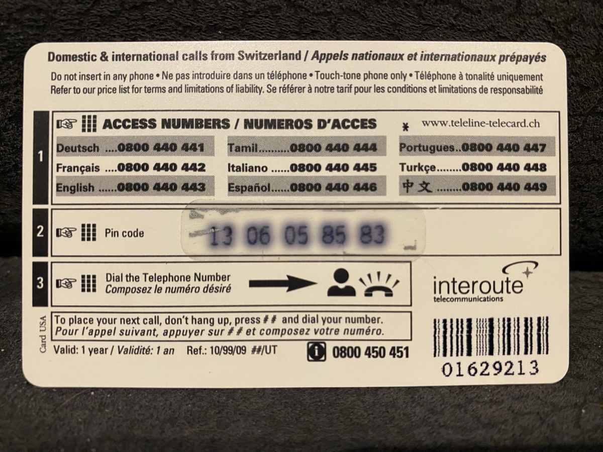 Cartes de téléphone: Teleline – D'occasion à Lausanne par babacard10 1