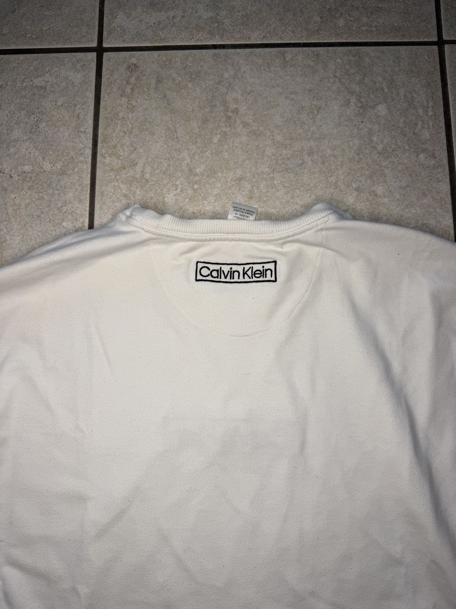 Calvin Klein Maglioni & Felpe: Calvin Klein Pullover Sweater M Weiss Sommer Frühling Basic – Nuovo (secondo la descrizione) da Kreuzlingen venduto da Vadimem 2