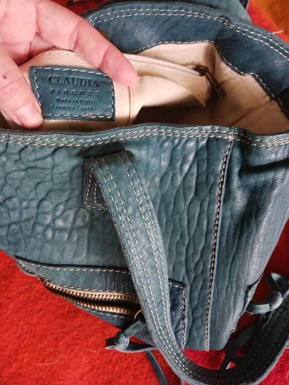 Borse da donna: Sac à main en cuir turquoise – Usato da Aubonne venduto da erinrose 1