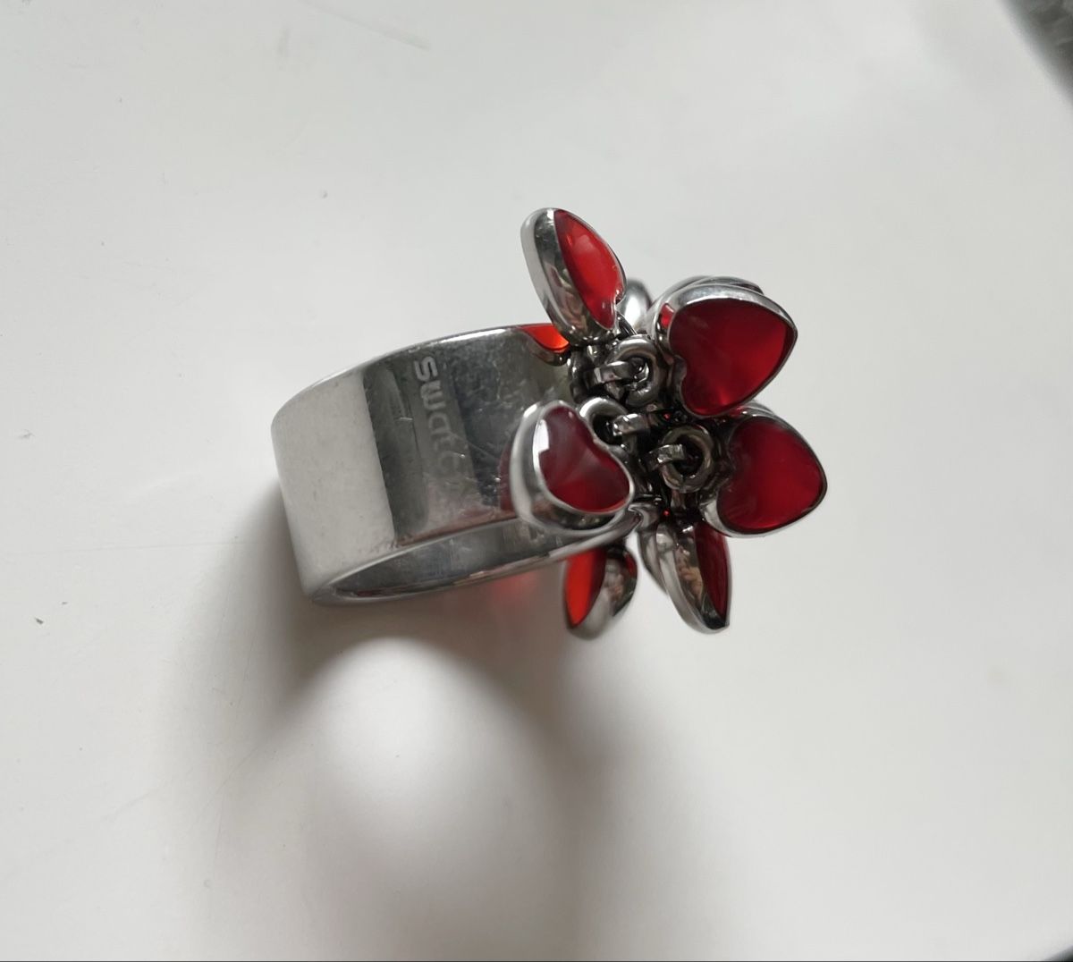 Swatch Anelli: Swatch Ring Rot mit Herzli, Gr. 6, Sommer-Accesso – Usato da Meilen venduto da delta-da-spica 4